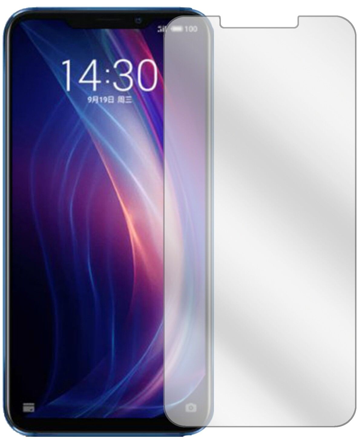 2x Schutzfolie klar für Meizu X8 Display-Schutzfol (2)