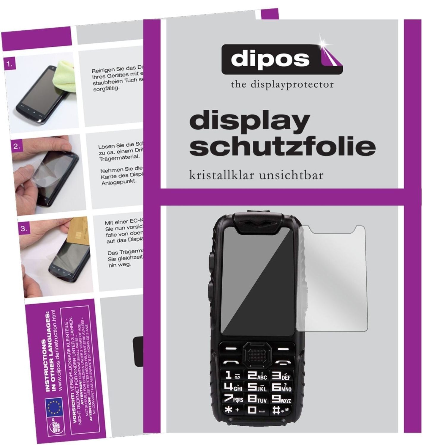 1x Schutzfolie klar für Guophone A6 Display-Schutz (2)