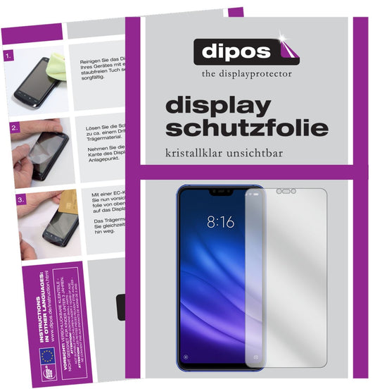 2x Schutzfolie klar für Xiaomi Mi 8 Lite Display-S (1)