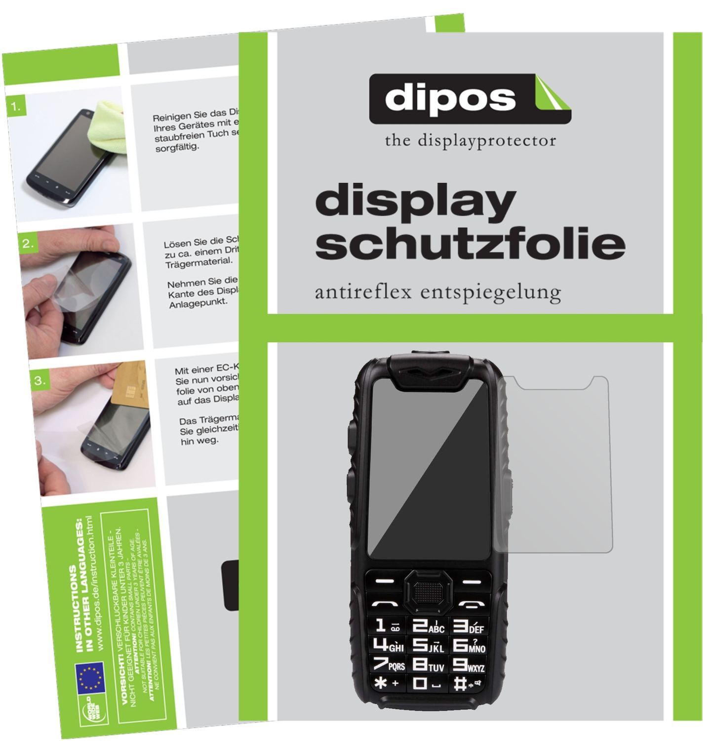 2x Schutzfolie matt für Guophone A6 Display-Schutz (1)