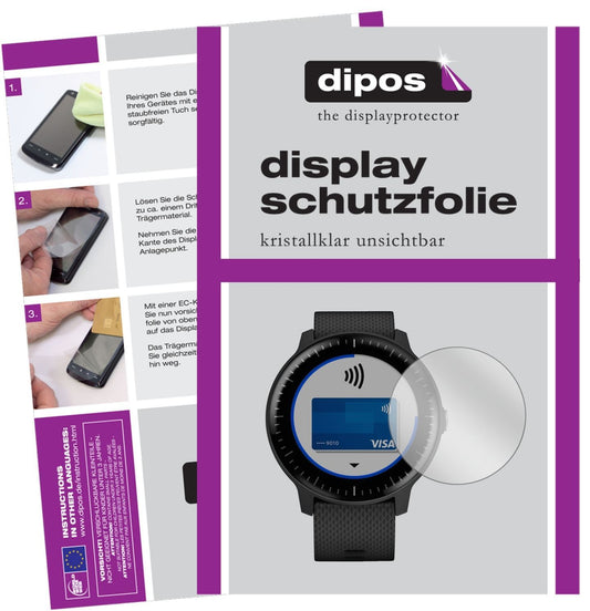 6x Schutzfolie klar für Garmin Vivoactive 3 Music  (1)