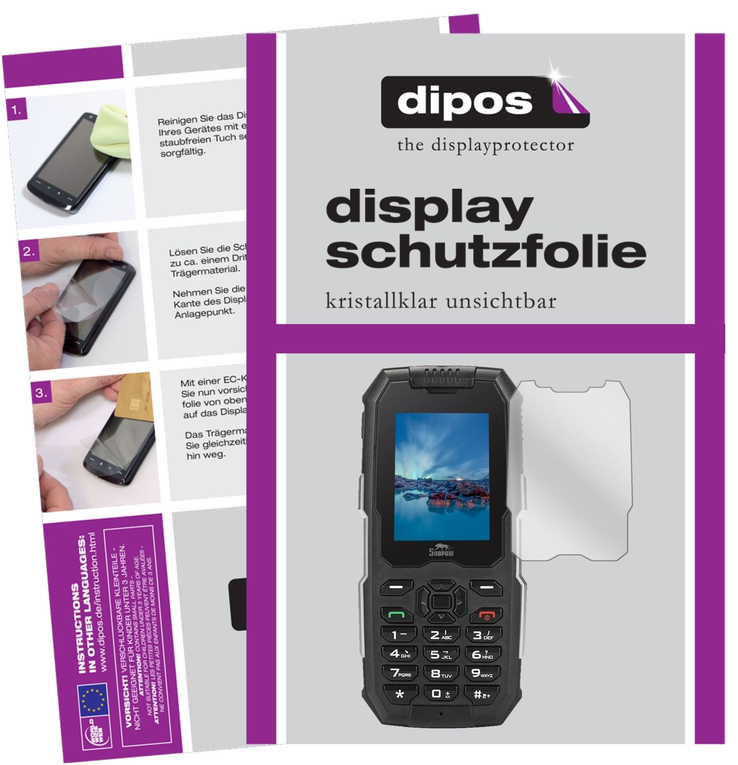 2x Schutzfolie klar für Snopow M2 Display-Schutzfo (1)