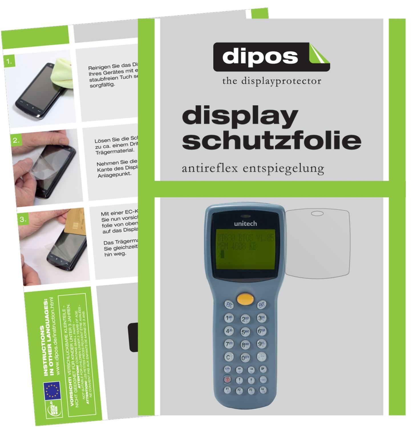 6x Schutzfolie matt für Unitech HT630 Display-Schu (1)