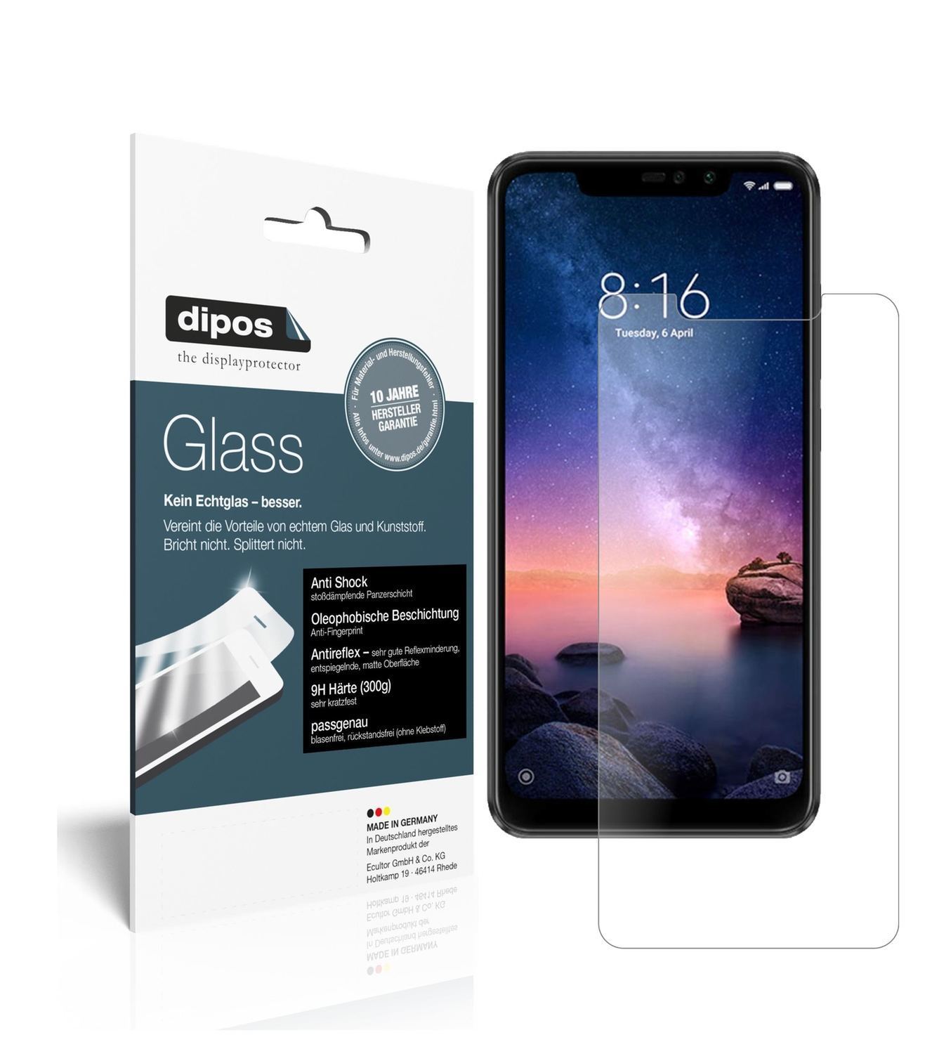 2x 9H Schutzfolie matt für Xiaomi Redmi Note 6 Pro (1)