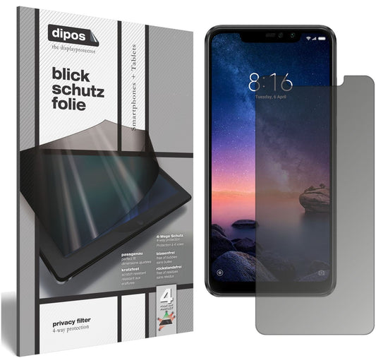 Blickschutzfolie für Xiaomi Redmi Note 6 Pro matt  (1)