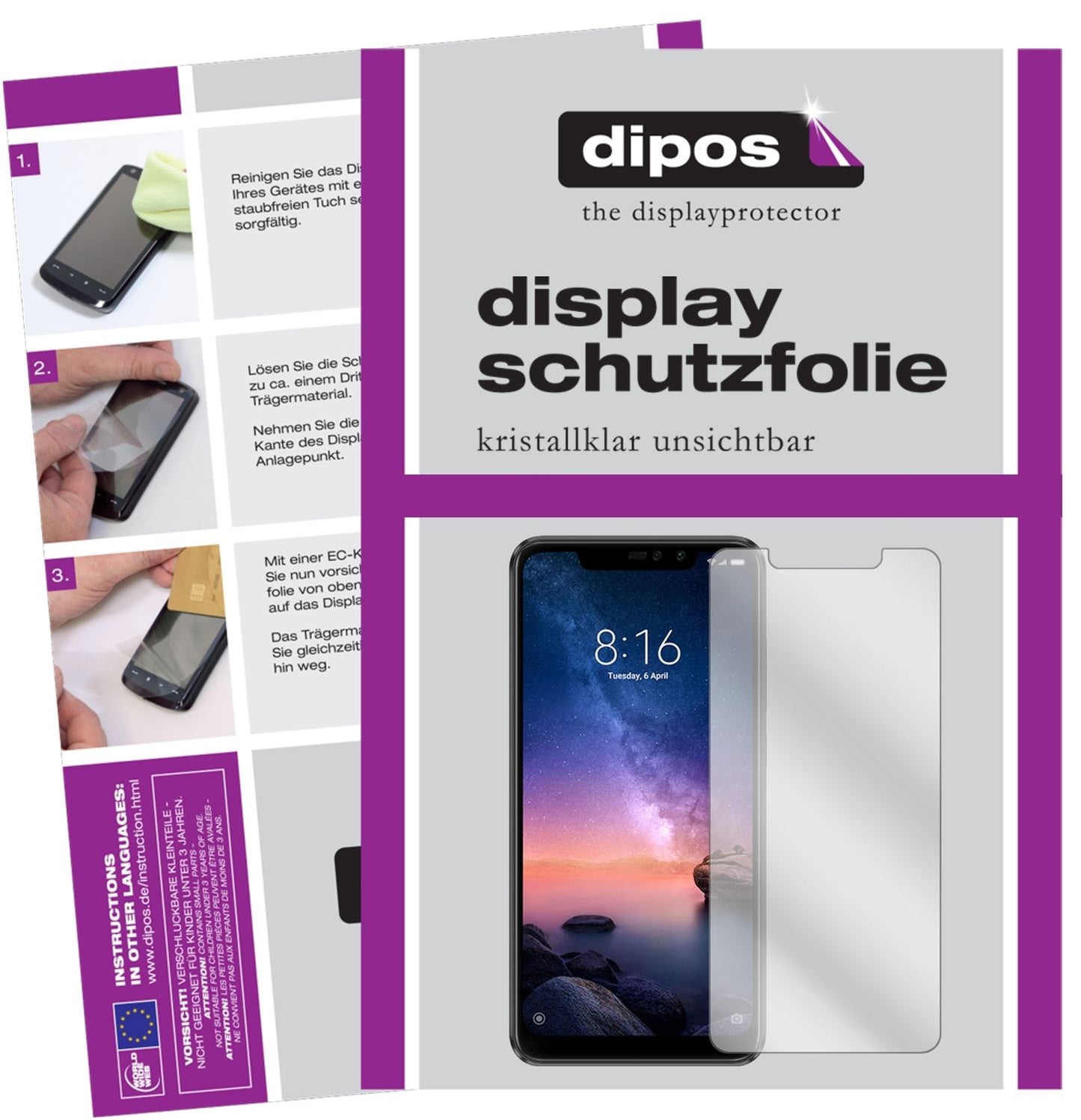 2x Schutzfolie klar für Xiaomi Redmi Note 6 Pro Di (1)