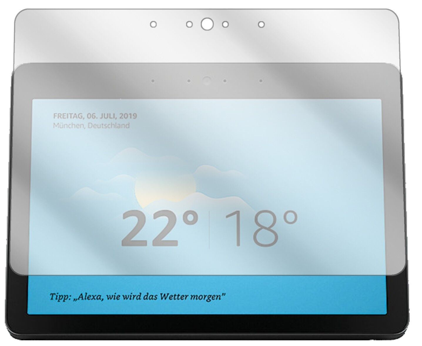 1x Schutzfolie klar für Amazon Echo Show 2. Gen Di (1)