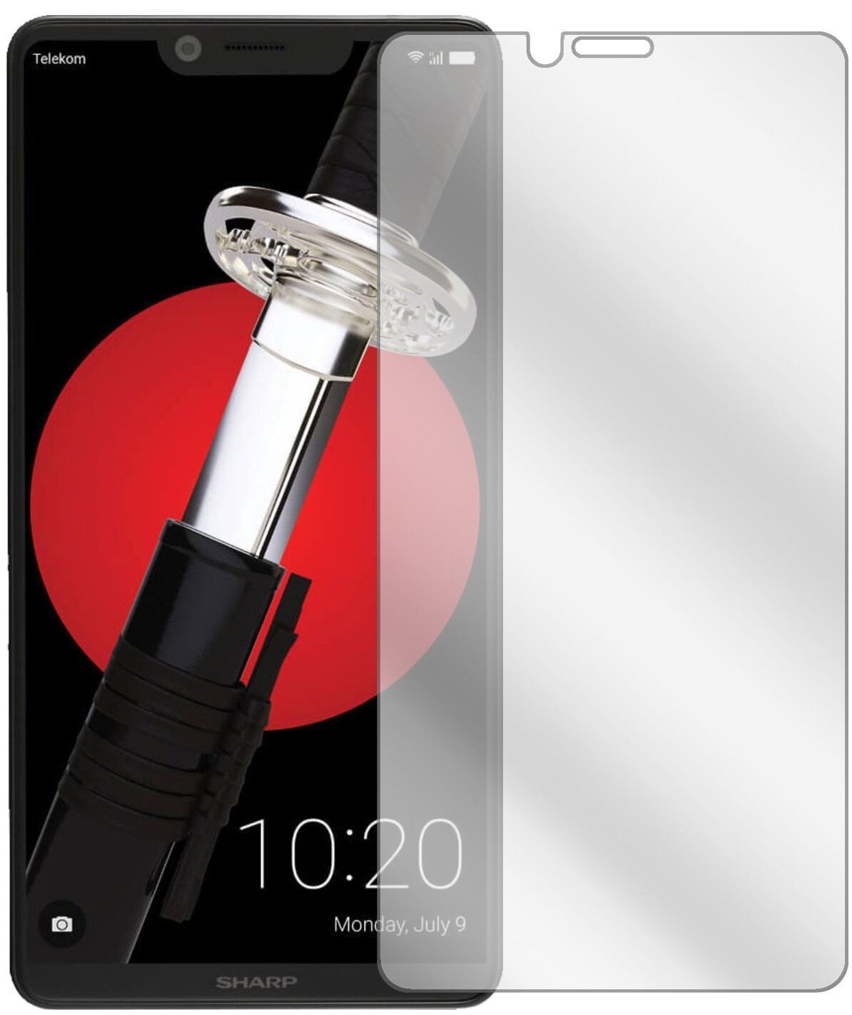 2x Schutzfolie klar für Sharp Aquos D10 Display-Sc (2)