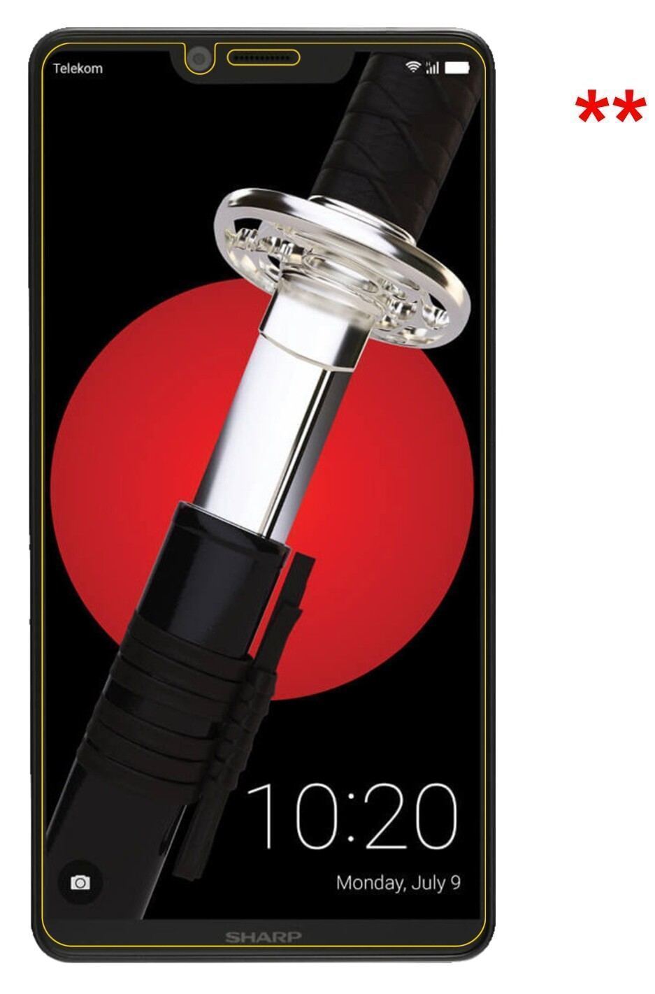 2x Schutzfolie klar für Sharp Aquos D10 Display-Sc (5)