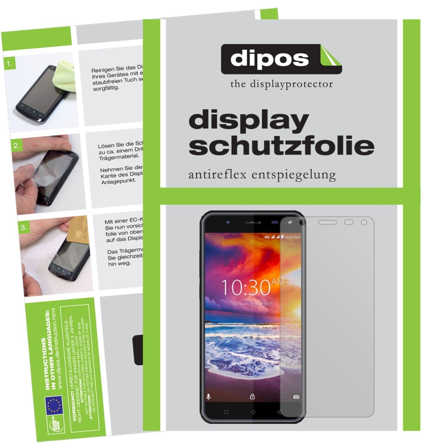 2x Schutzfolie matt für Karbonn Titanium Jumbo 3 D (1)