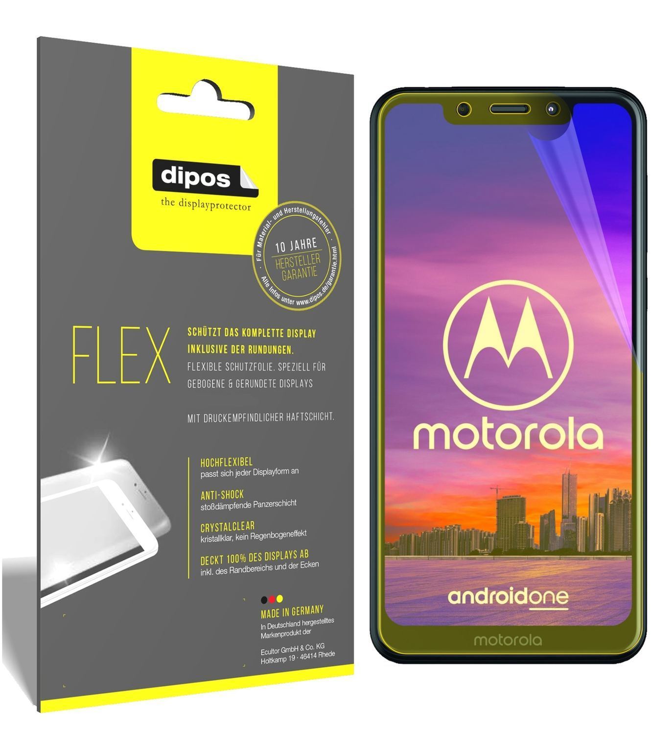 3x 3D Full Cover Schutzfolie für Motorola One (1)