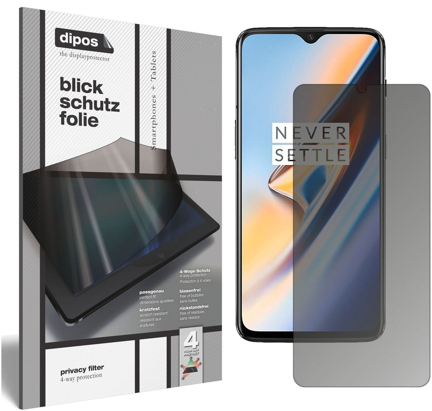 Blickschutzfolie für OnePlus 6T matt Schutzfolie P (2)