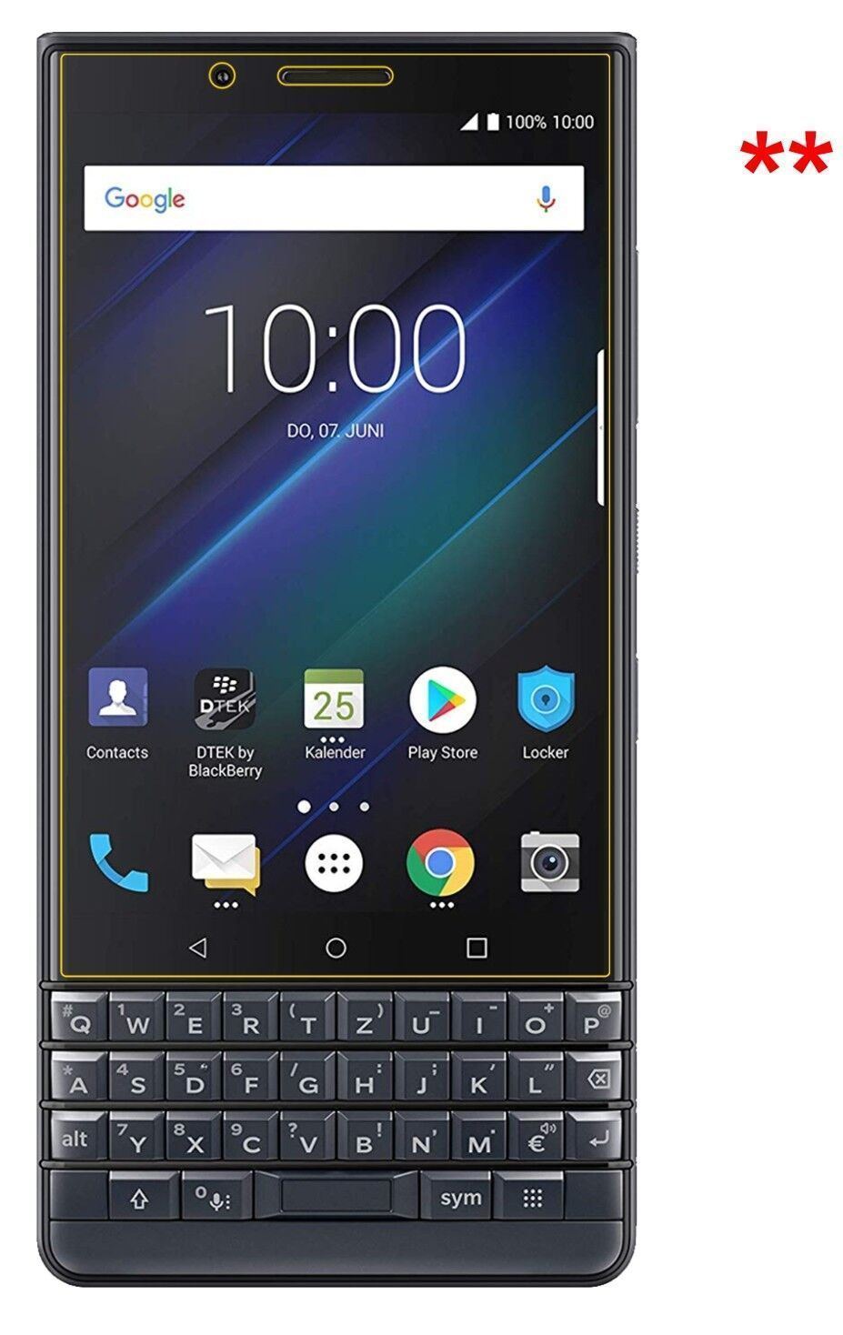 Blickschutzfolie für Blackberry Key 2 LE matt Schu (5)