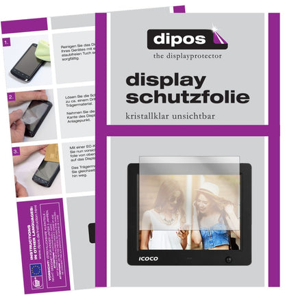 6x Schutzfolie klar für Icoco 8 Zoll Digitaler Bil (1)