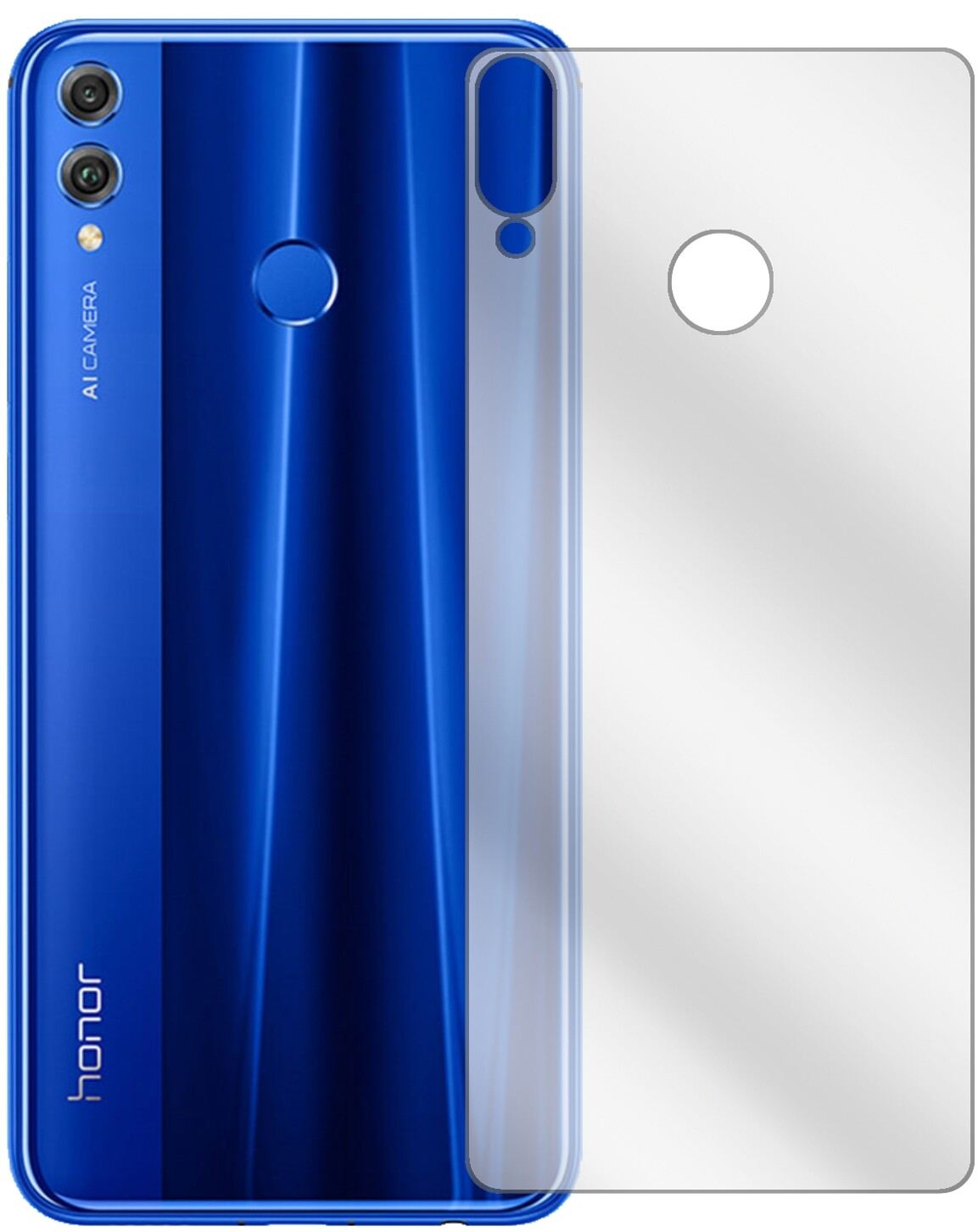 6x Schutzfolie klar für Honor 8X Rückseite Display (2)