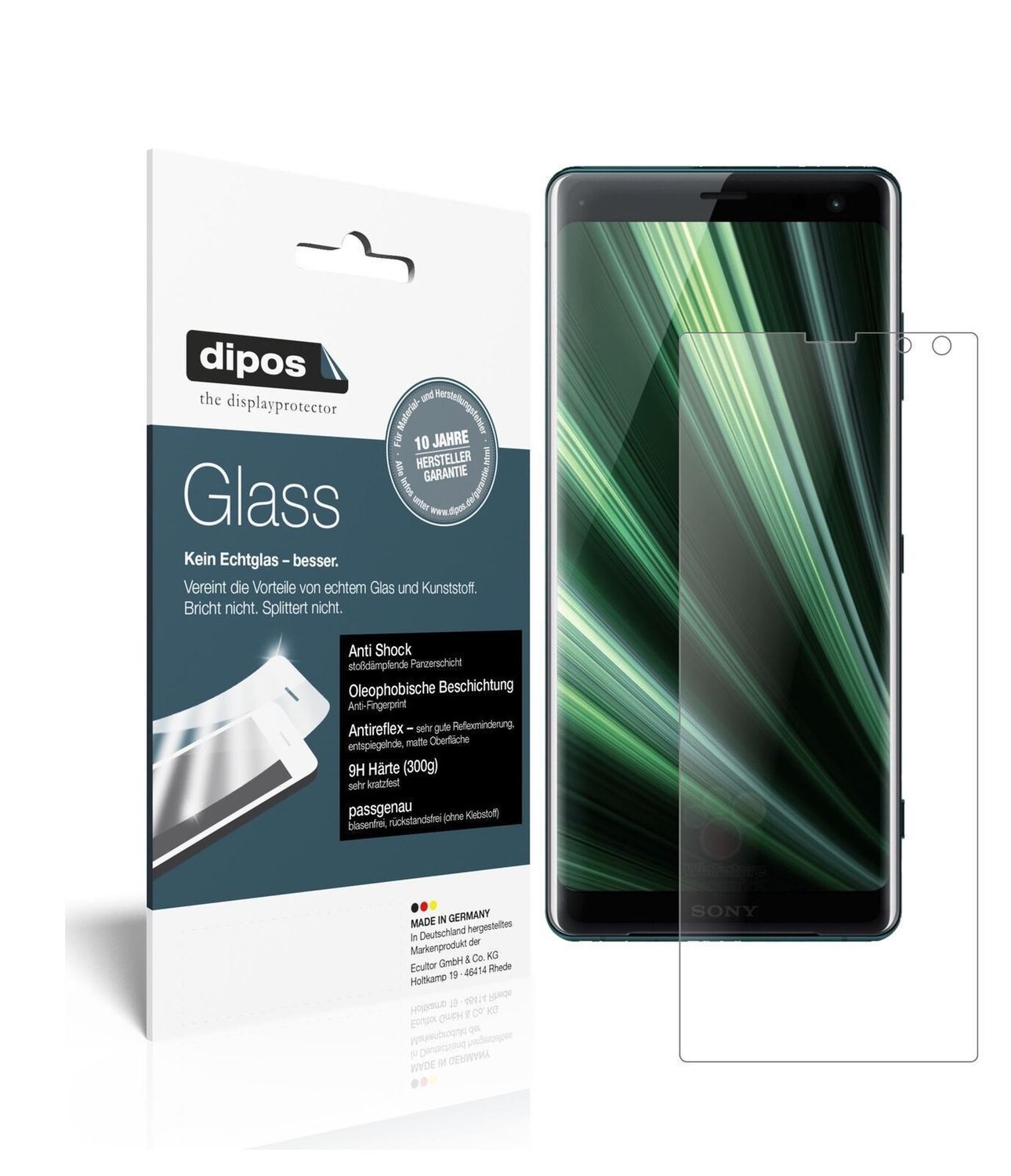 1x 9H Schutzfolie matt für Sony Xperia XZ3 Panzerf (2)