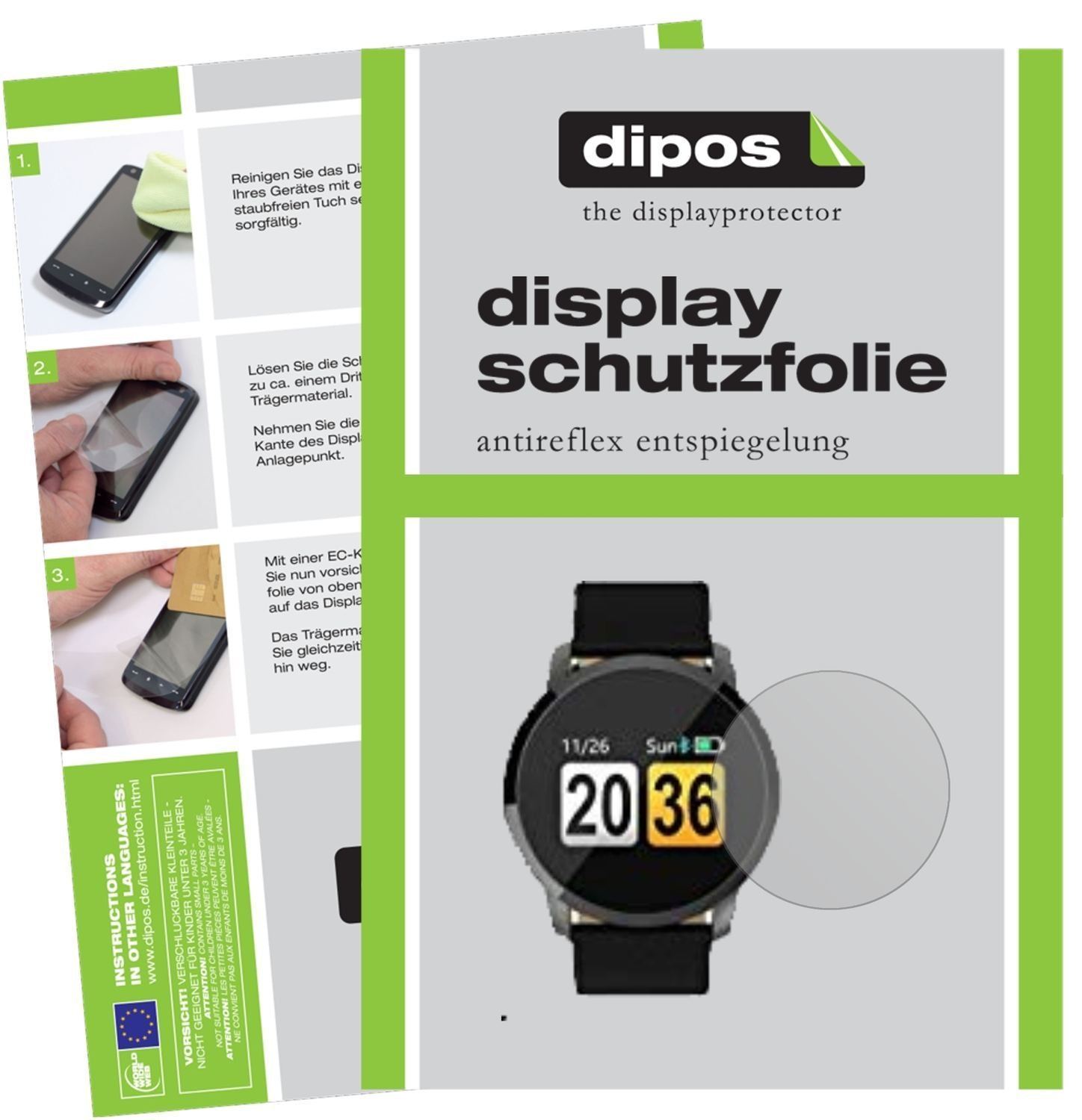 6x Schutzfolie matt für Hizek Q8 Display-Schutzfol (1)