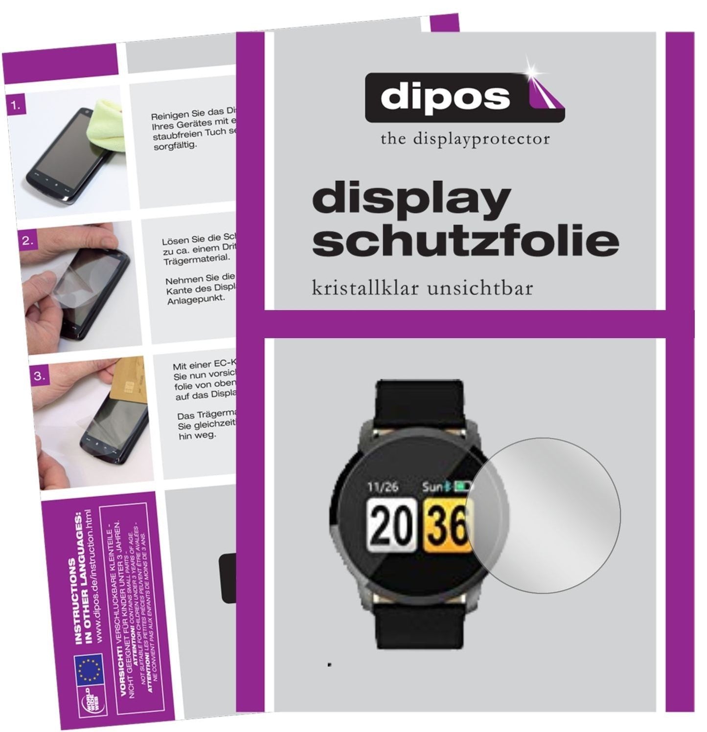 6x Schutzfolie klar für Hizek Q8 Display-Schutzfol (1)