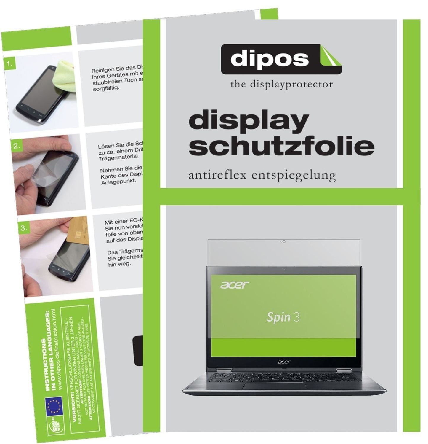 1x Schutzfolie matt für Acer Spin 3 SP314-51-55XT  (2)