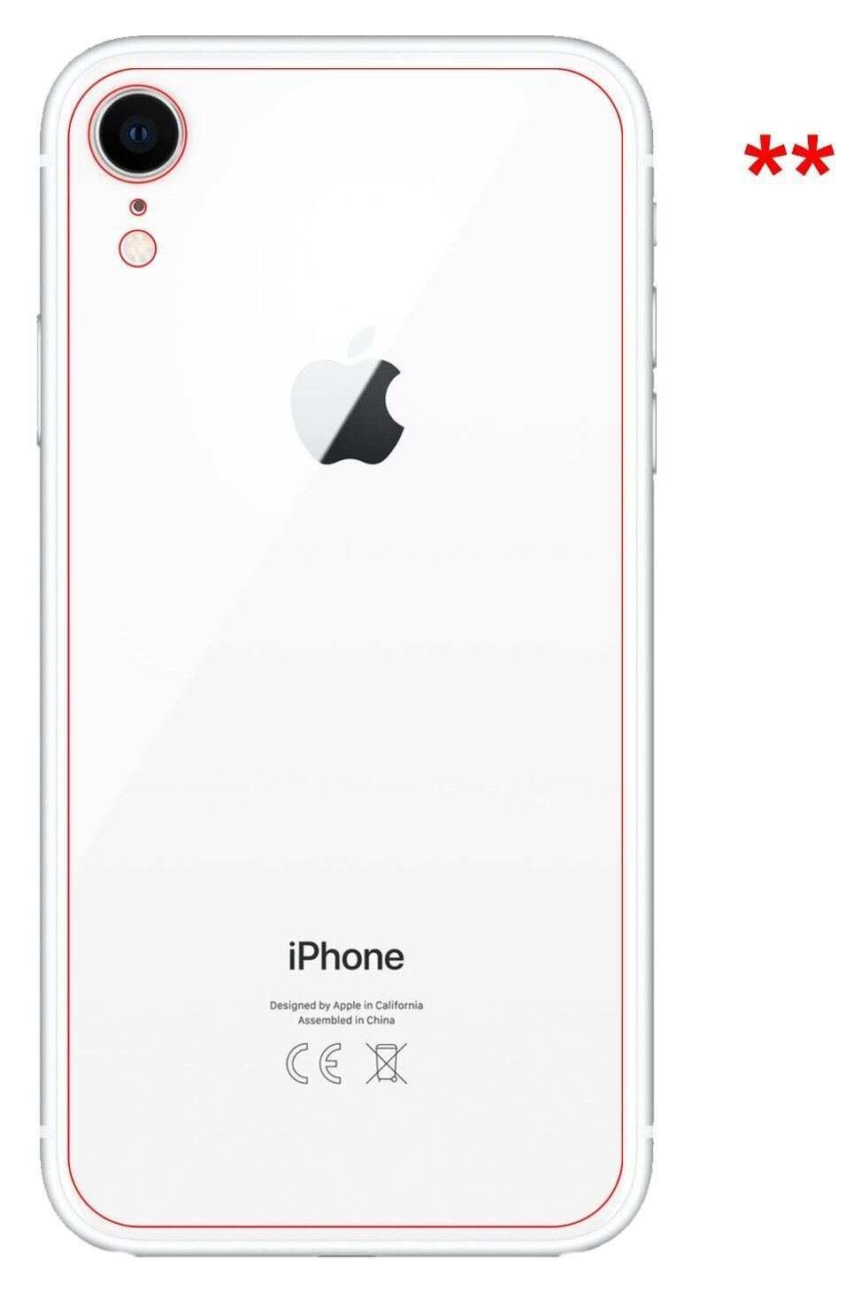 1x 9H Schutzfolie matt für Apple iPhone XR Rücksei (9)
