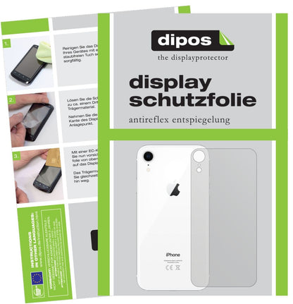 1x Schutzfolie matt für Apple iPhone XR Rückseite  (2)