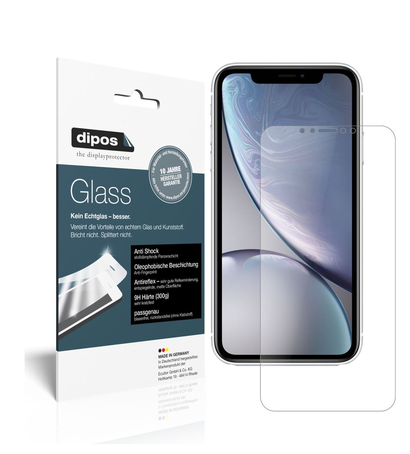 2x 9H Schutzfolie matt für Apple iPhone XR Panzerf (1)