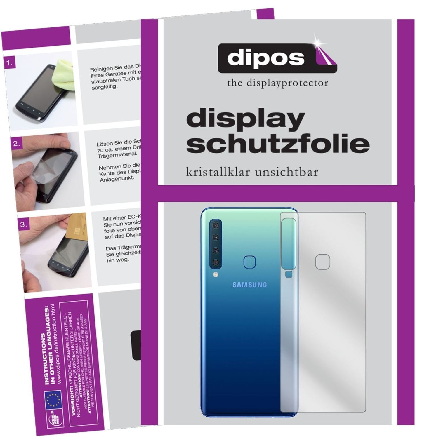 5x Schutzfolie klar für Samsung Galaxy A9 (2018) R (2)