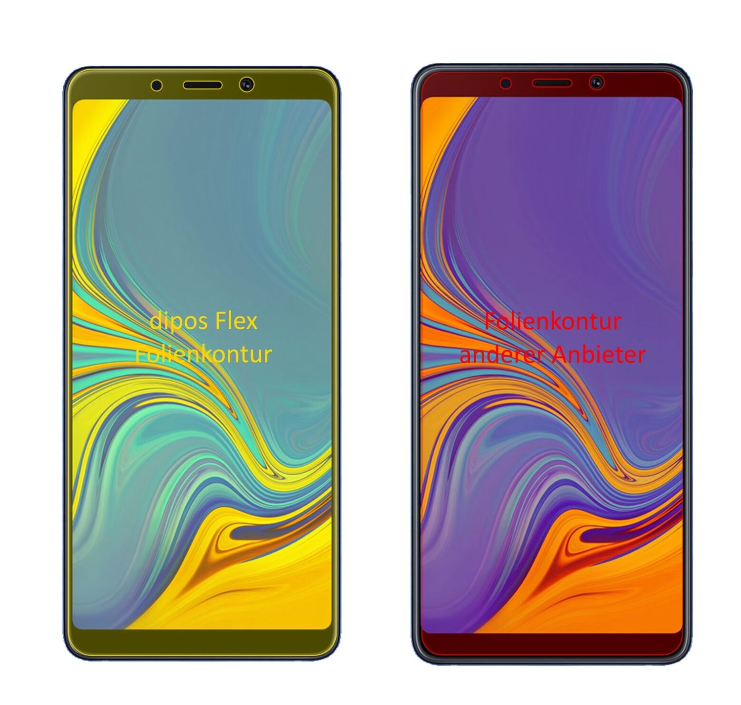 3x 3D Full Cover Schutzfolie für Samsung Galaxy A9 (2)