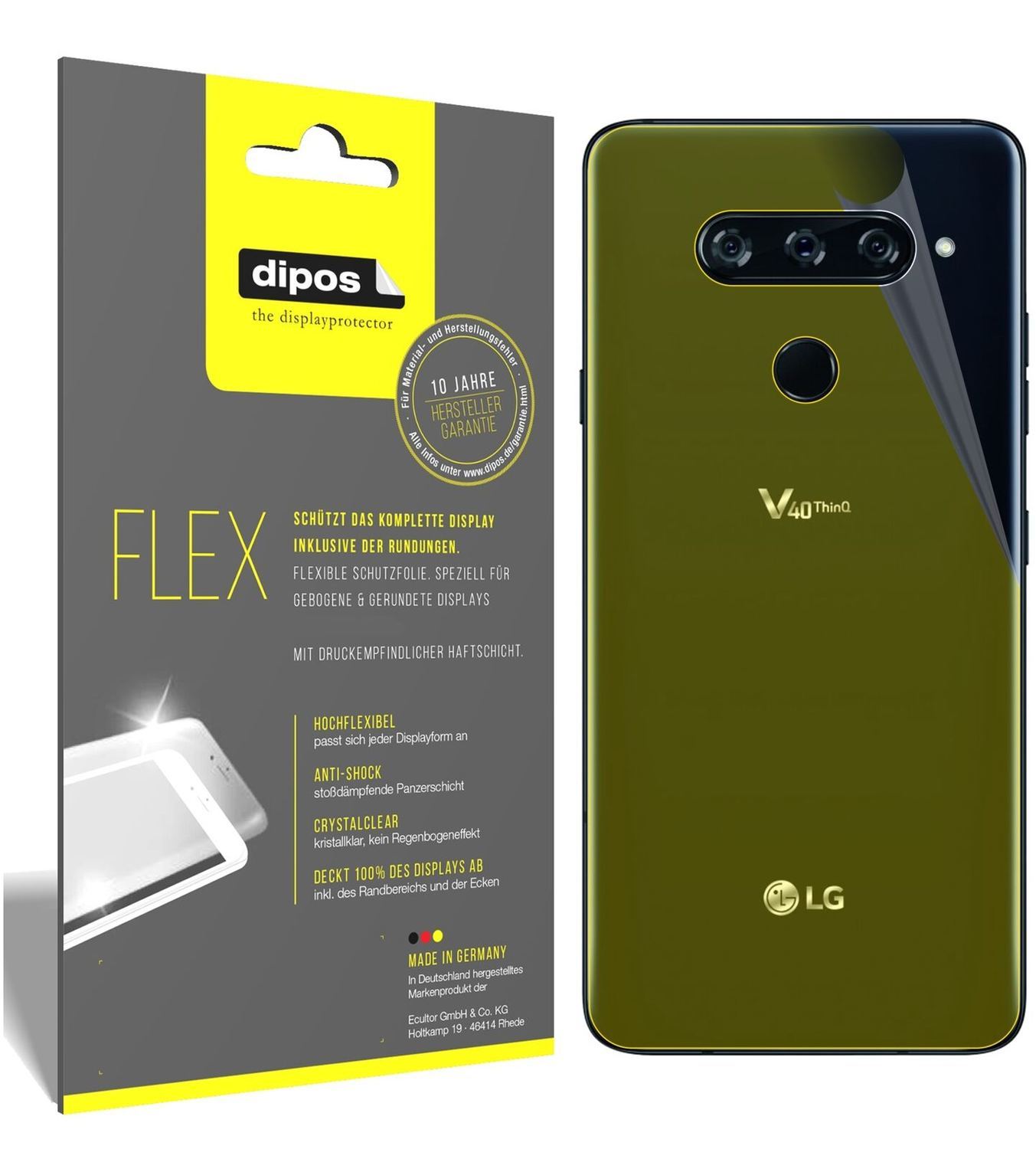 2x 3D Full Cover Schutzfolie für LG V40 ThinQ Rück (2)