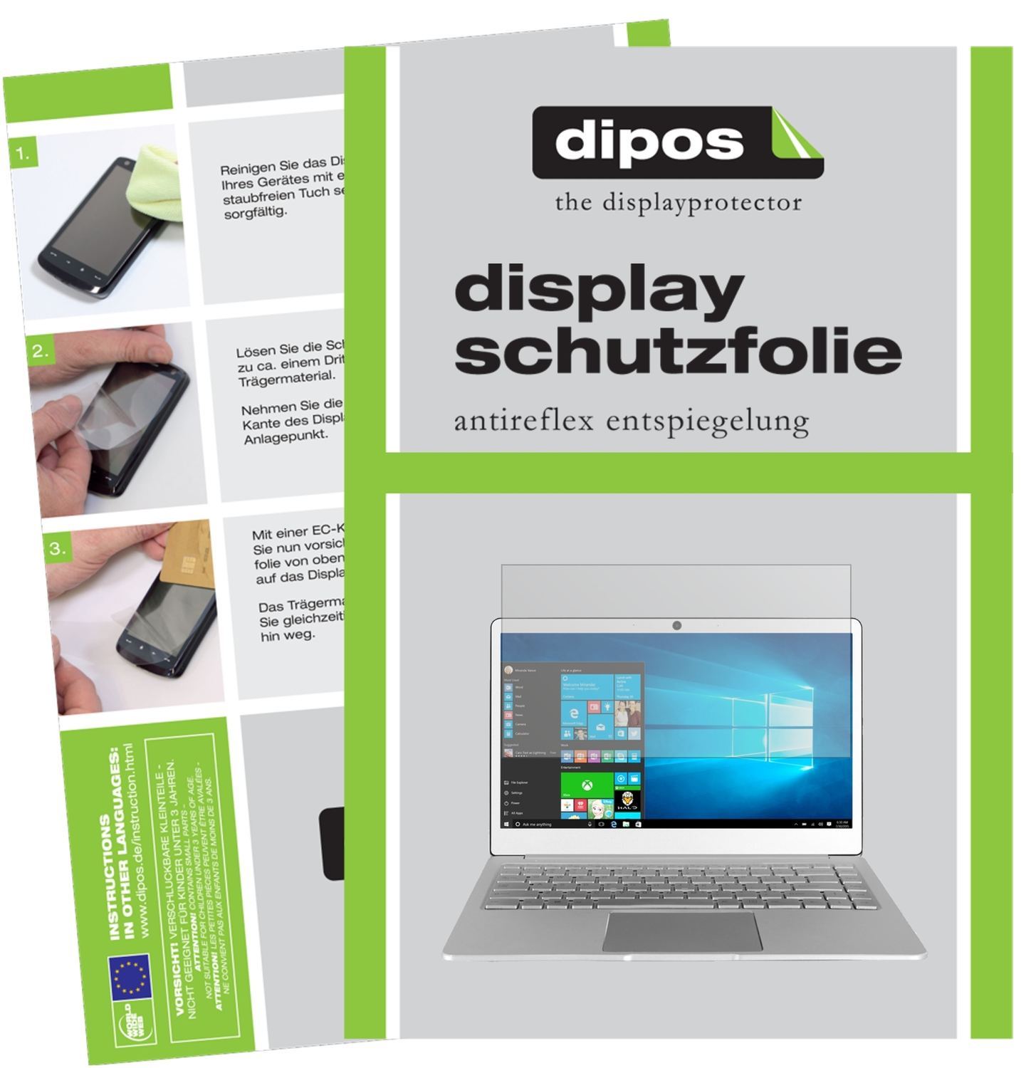 2x Schutzfolie matt für Jumper EZBook X4 Display-S (1)