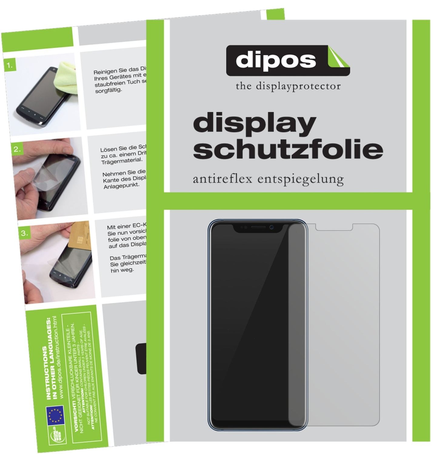 2x Schutzfolie matt für ZTE Axon 9 Pro Display-Sch (1)