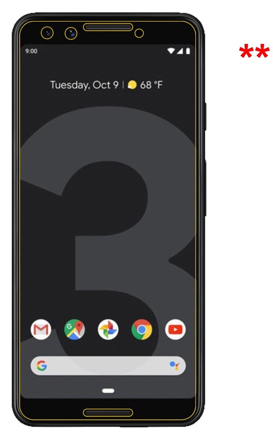 2x 9H Schutzfolie für Google Pixel 3 Panzerfolie (9)