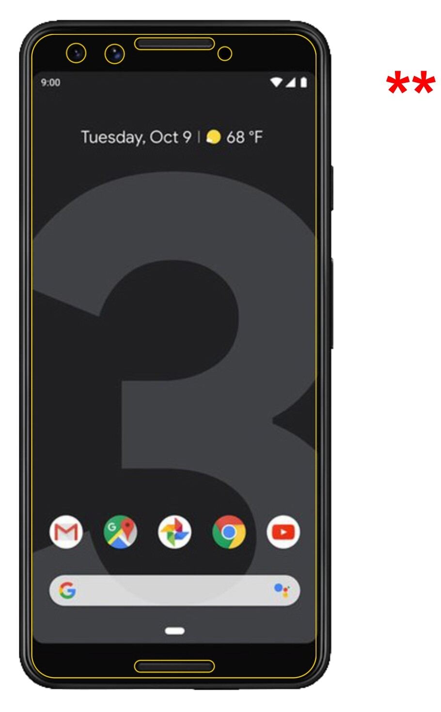 Blickschutzfolie für Google Pixel 3 matt Schutzfol (5)