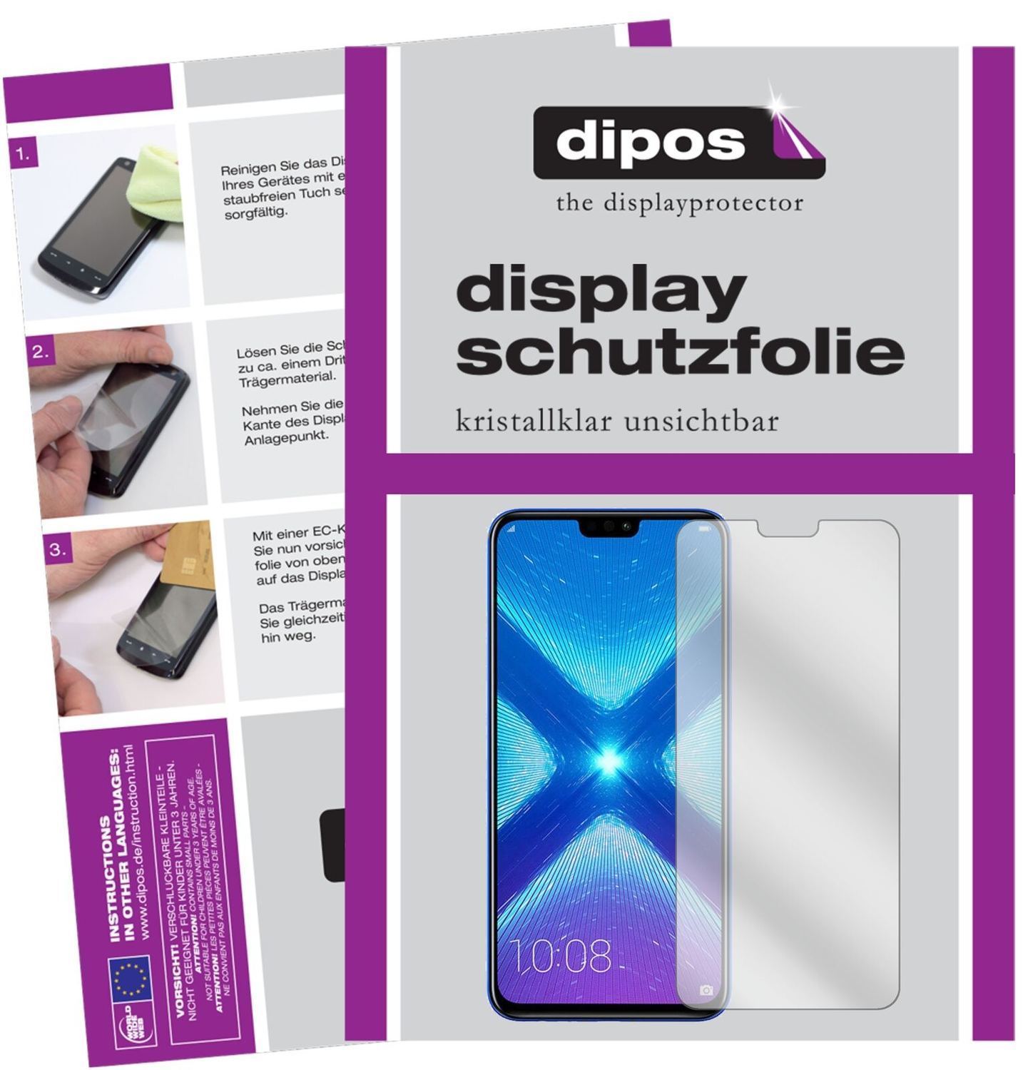 5x Schutzfolie klar für Honor 8X Max Display-Schut (2)