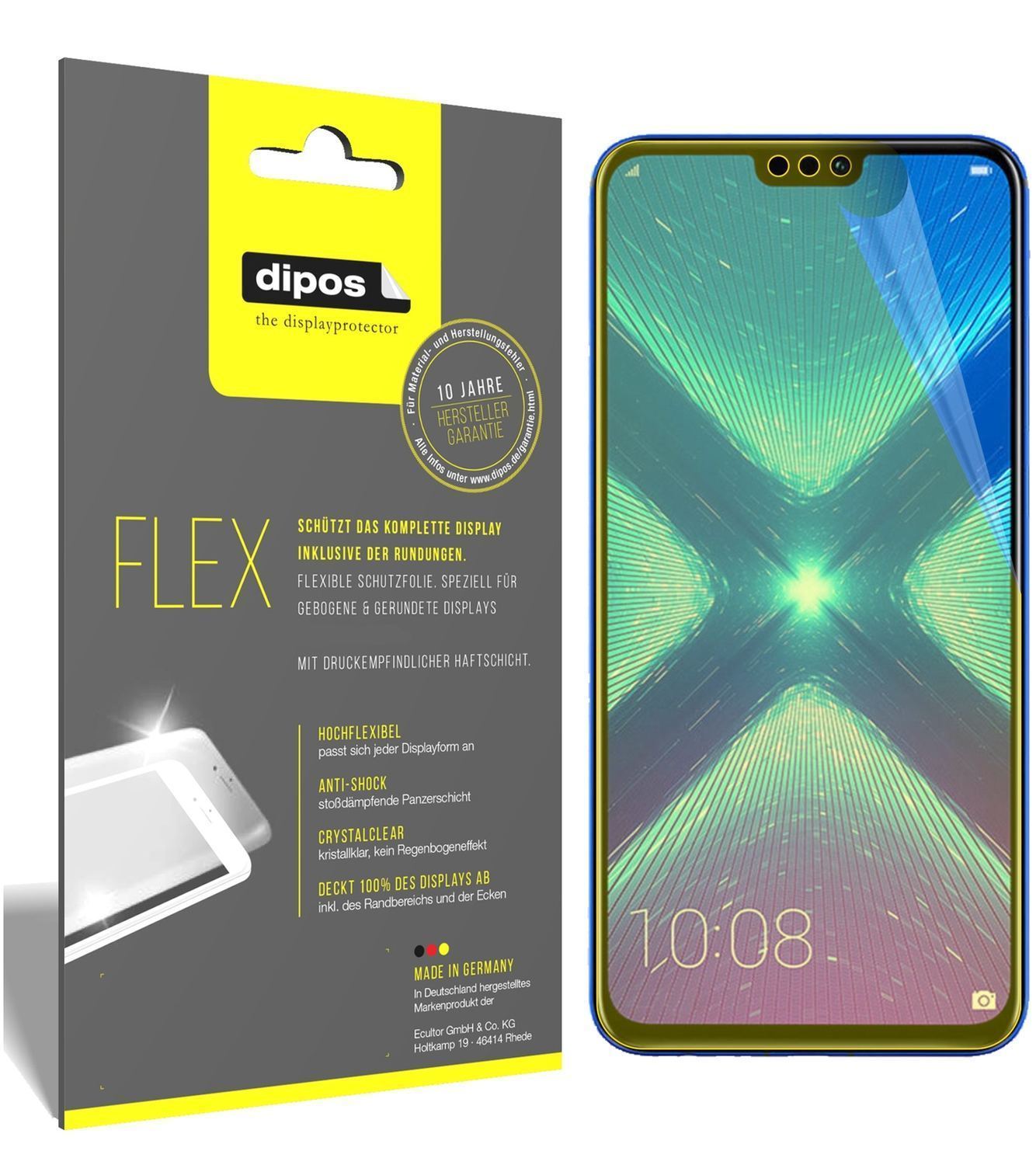 3x 3D Full Cover Schutzfolie für Honor 8X (1)