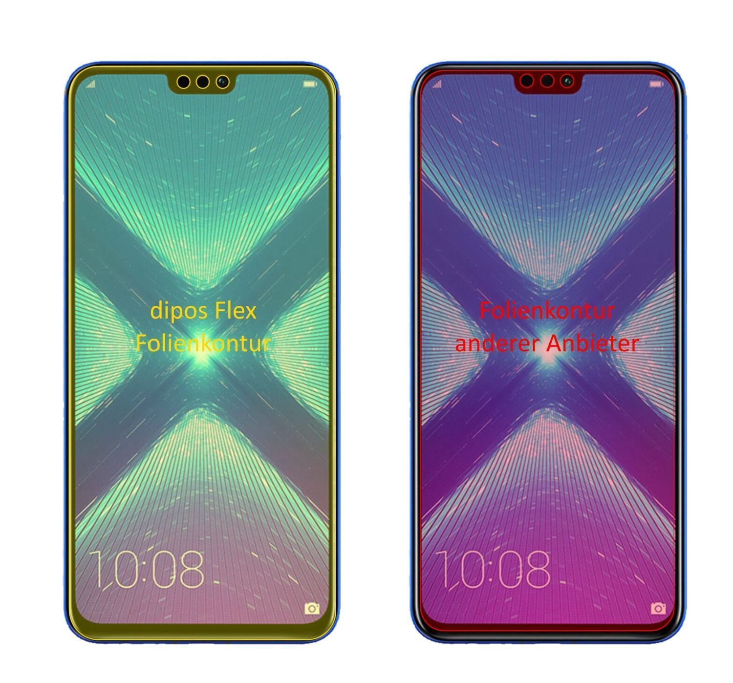 3x 3D Full Cover Schutzfolie für Honor 8X (2)