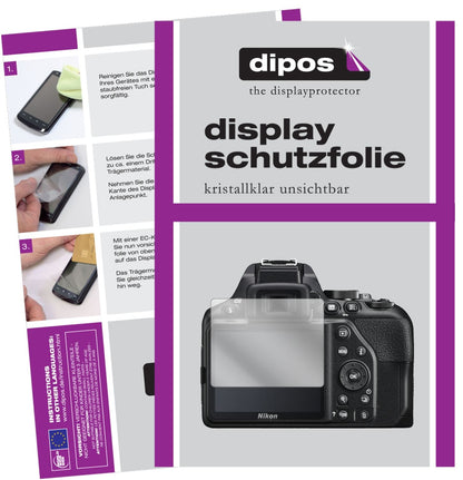6x Schutzfolie klar für Nikon D3500 Display-Schutz (1)