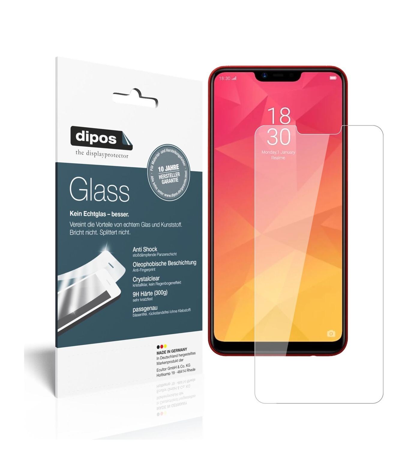 1x 9H Schutzfolie für Oppo Realme 2 Panzerfolie (2)