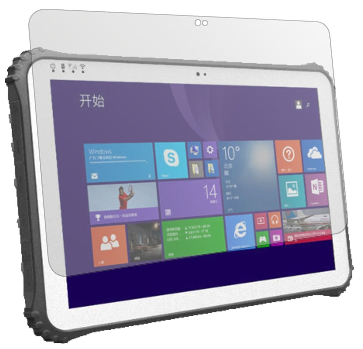 2x Schutzfolie matt für Rugged Tablet ID-SQ12.2 Di (2)
