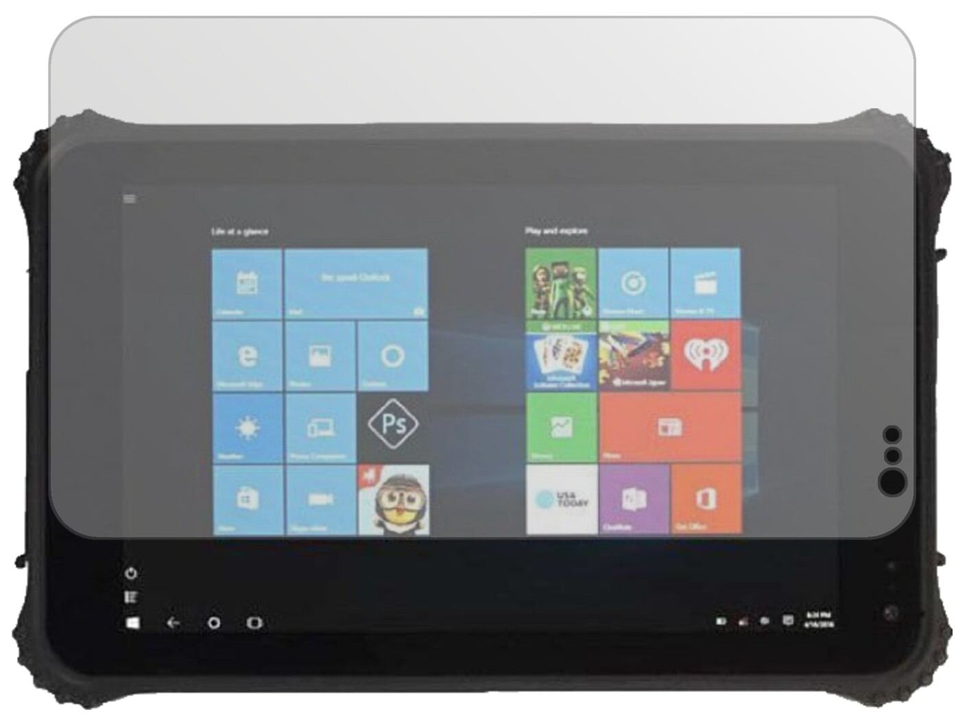 2x Schutzfolie matt für Rugged Tablet ID-SQ8.0 Dis (2)