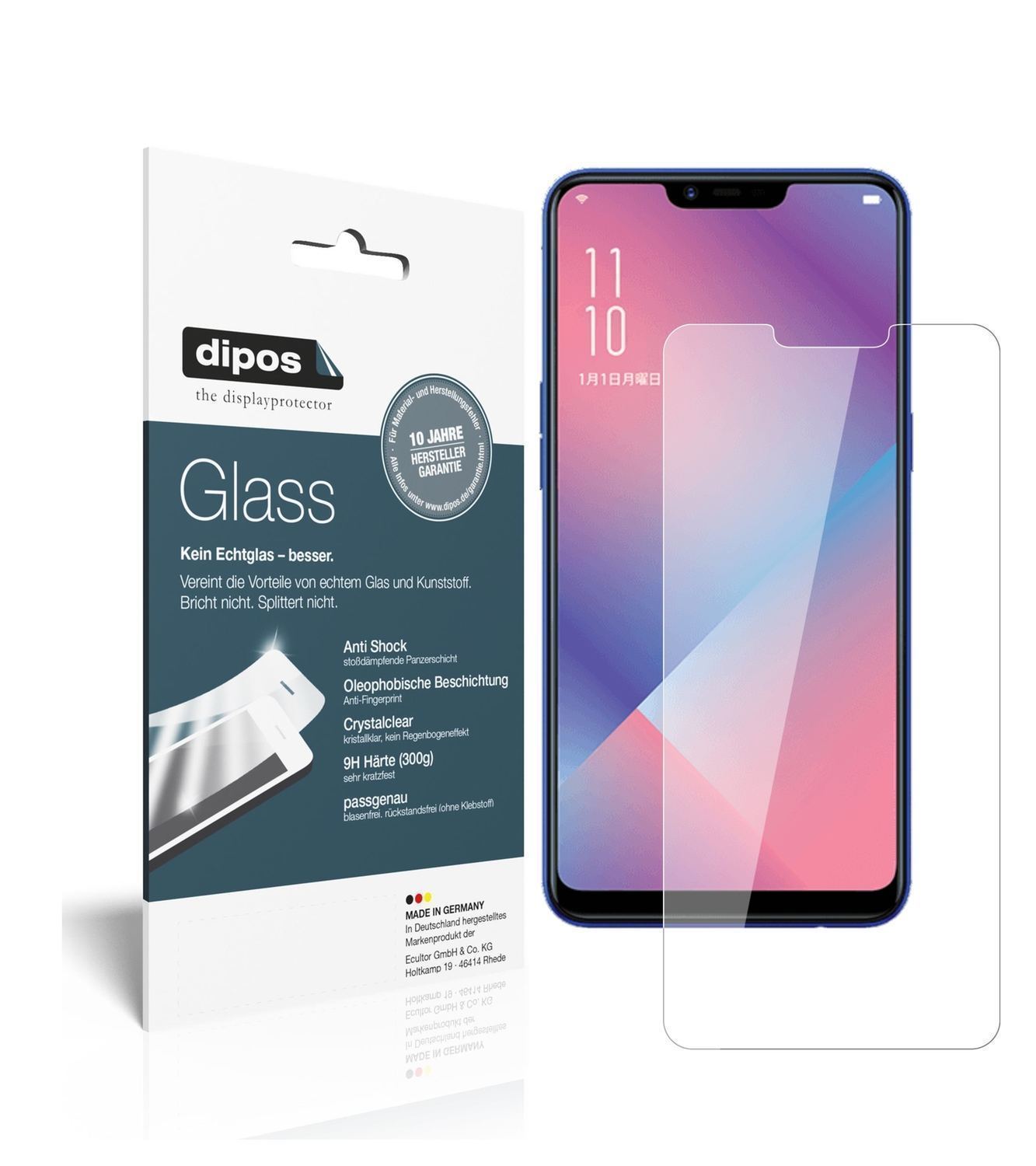 2x 9H Schutzfolie für Oppo R15 Neo Panzerfolie (1)