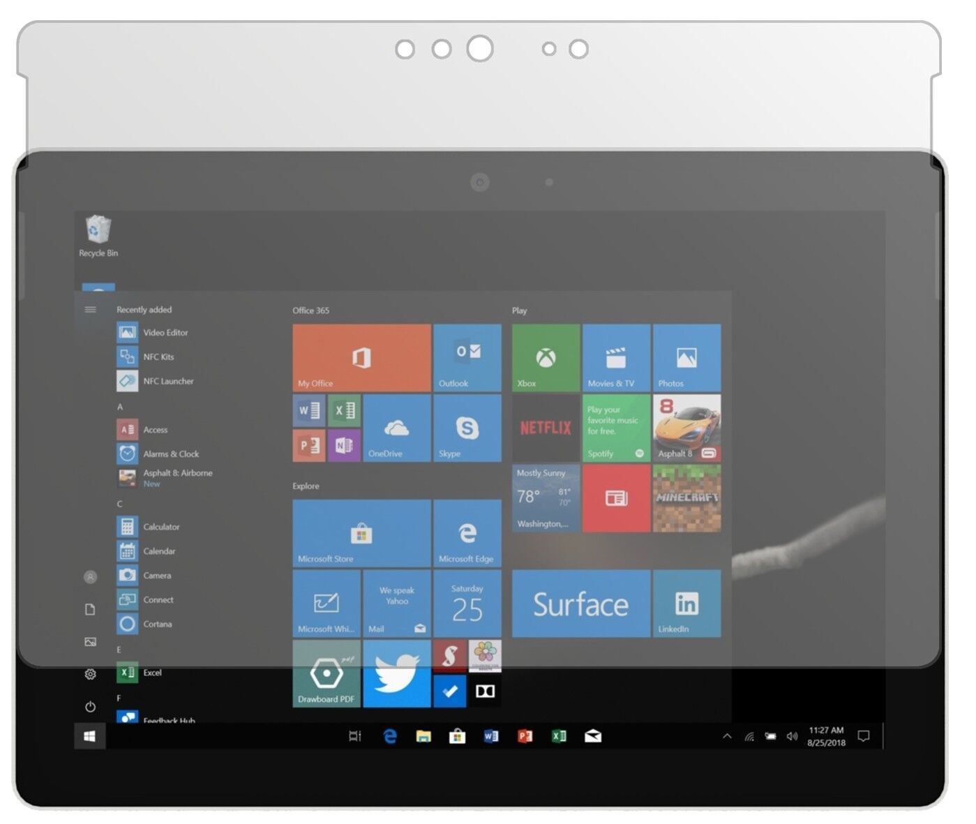 1x Schutzfolie matt für Microsoft Surface Go Displ (1)