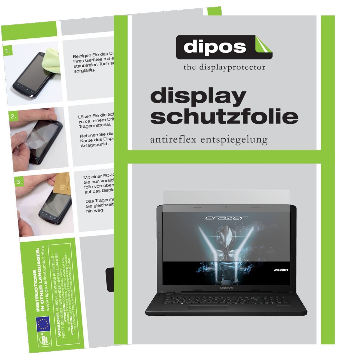 2x Schutzfolie matt für Medion Erazer P6689 Displa (1)