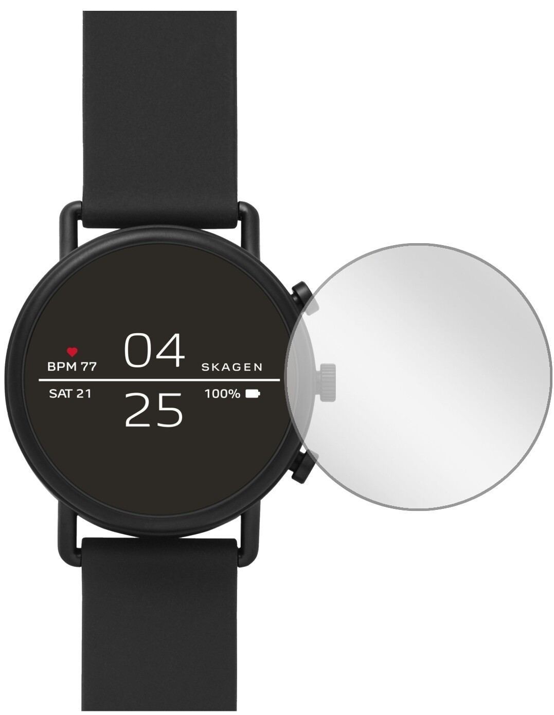 6x Schutzfolie klar für Skagen Falster 2 Display-S (2)