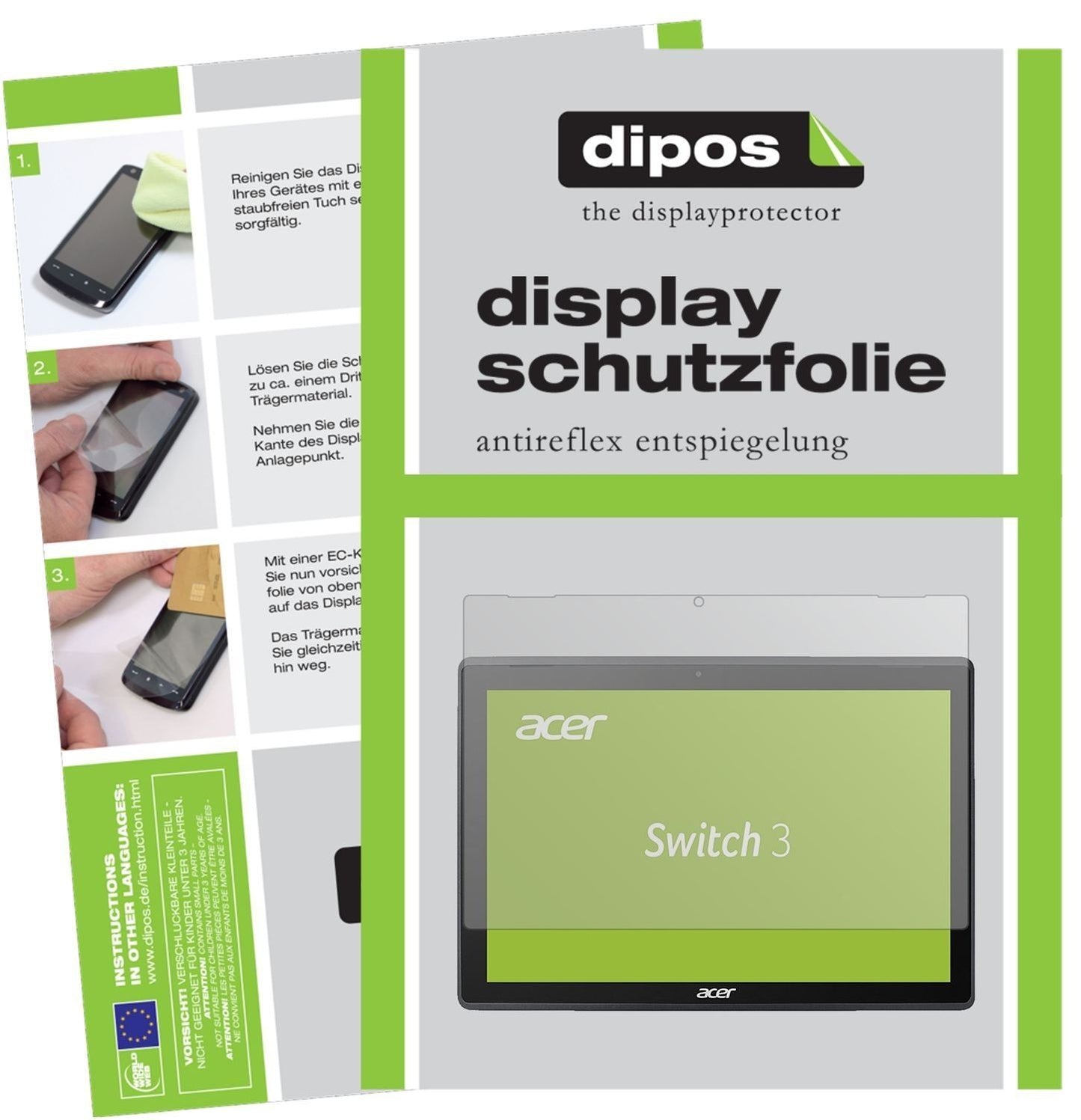 2x Schutzfolie matt für Acer Switch 3 SW312-31-P7S (1)