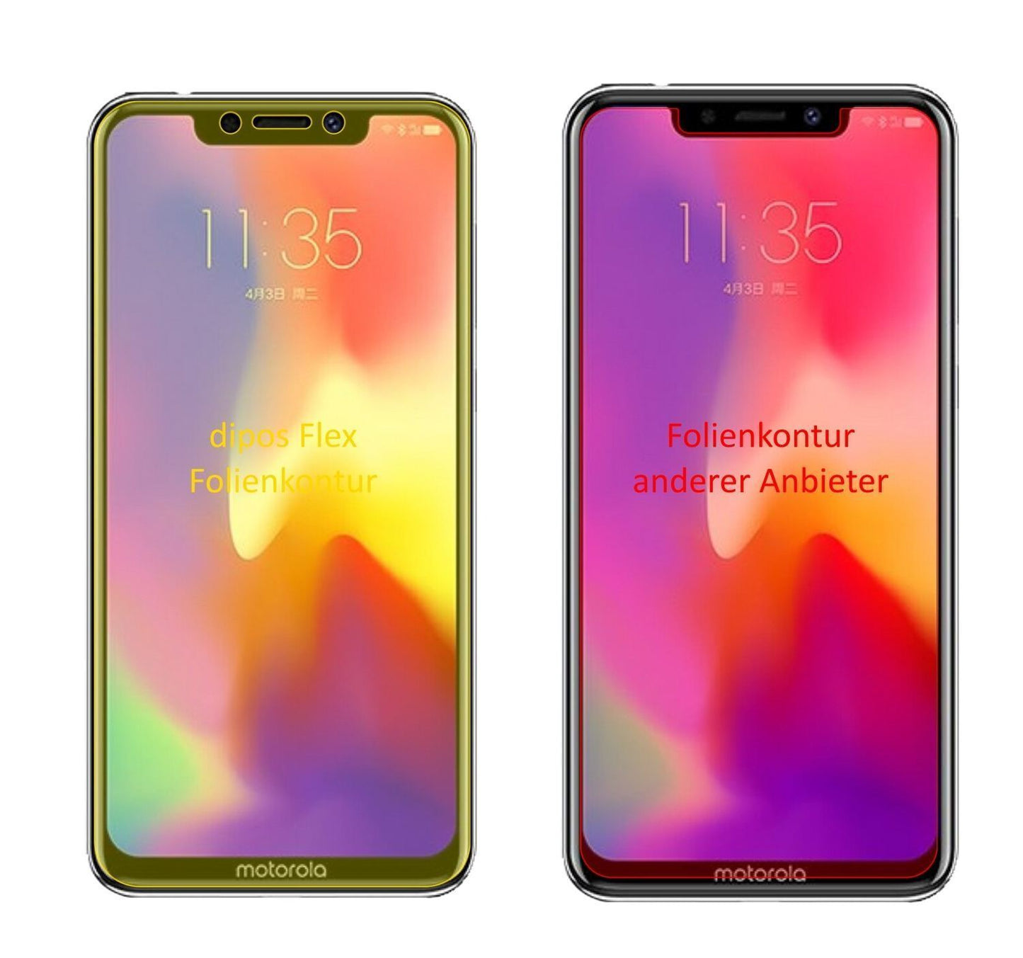 3x 3D Full Cover Schutzfolie für Motorola P30 (2)