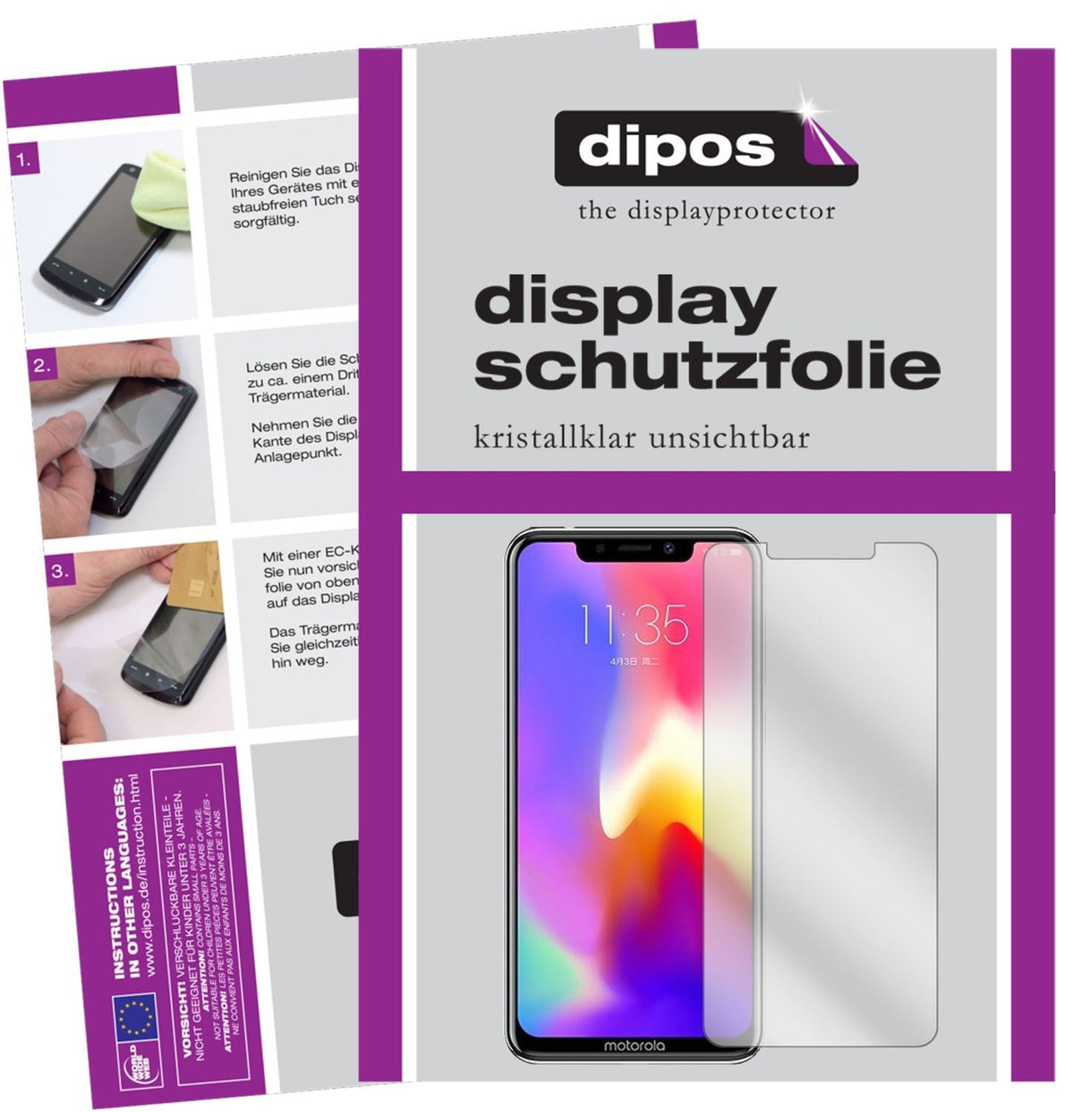 6x Schutzfolie klar für Motorola P30 Display-Schut (1)