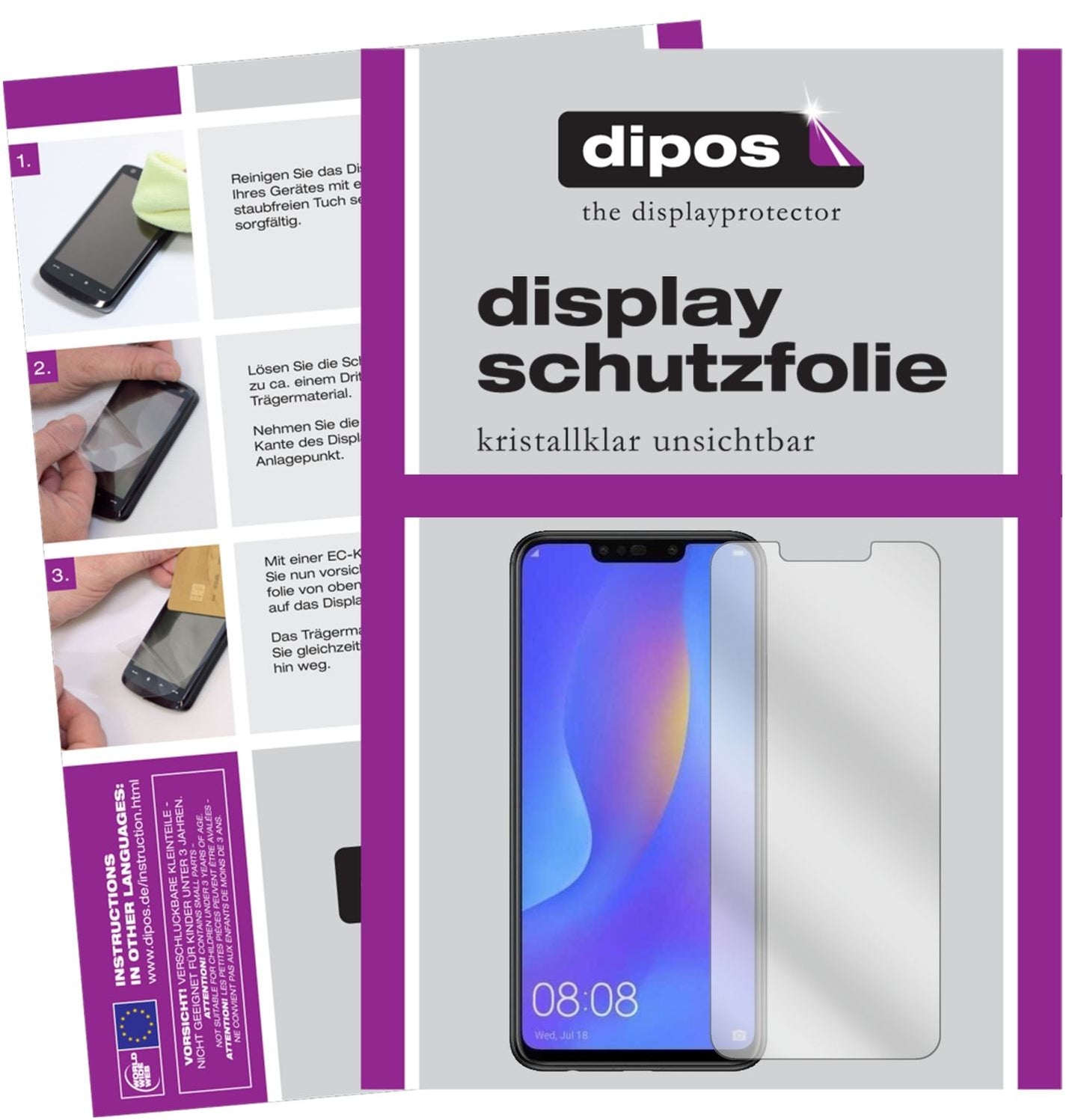 2x Schutzfolie klar für Huawei P Smart Plus Displa (1)