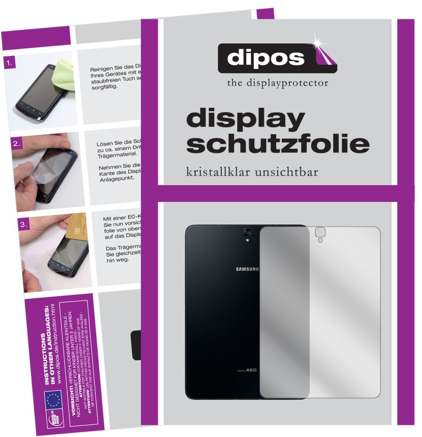 1x Schutzfolie klar für Samsung Galaxy Tab S4 Rück (2)