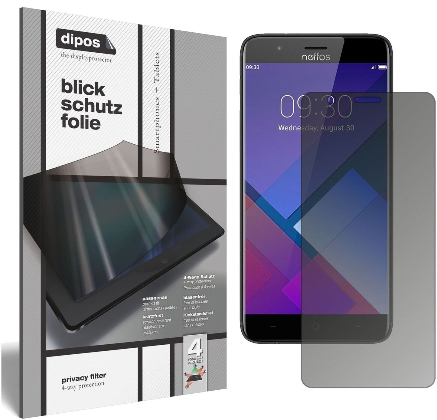 Blickschutzfolie für TP-Link Neffos P1 matt Schutz (2)